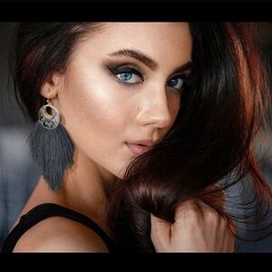 Snakeskin Tassel Earring